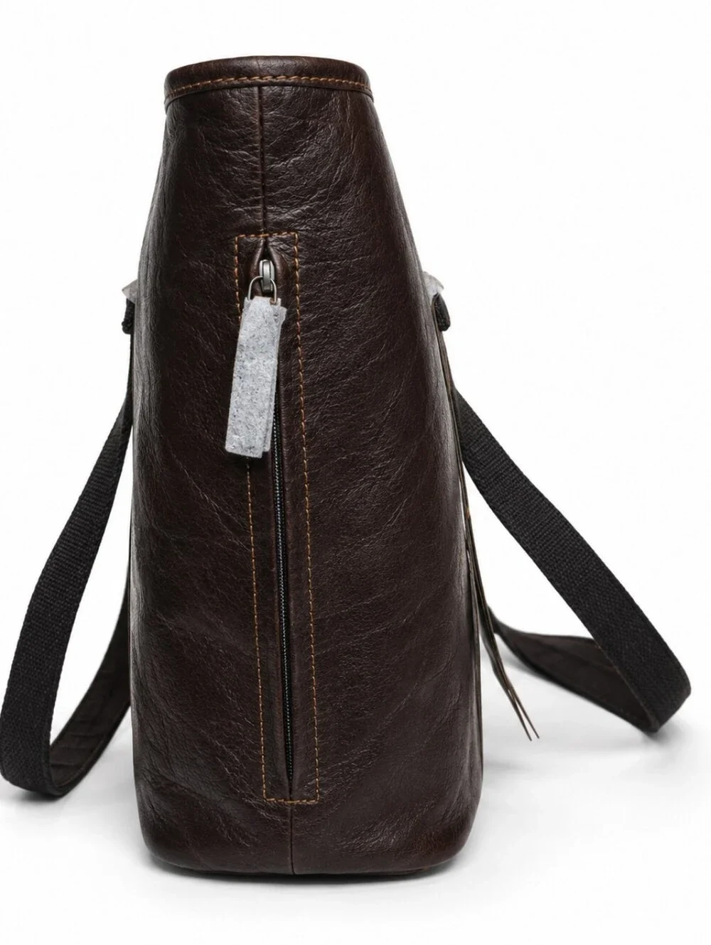 Jack Georges Voyager Brown Buffalo Leather Shopper Tote Bag